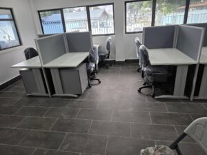 New furniture for the newly refurbished Immigration office.